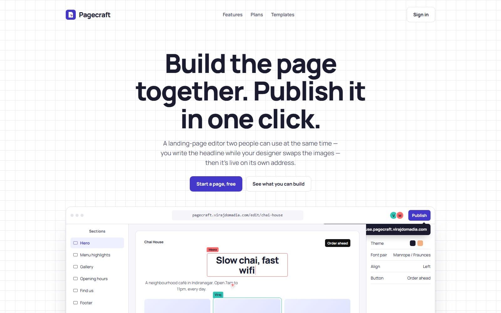 Screenshot of Pagecraft